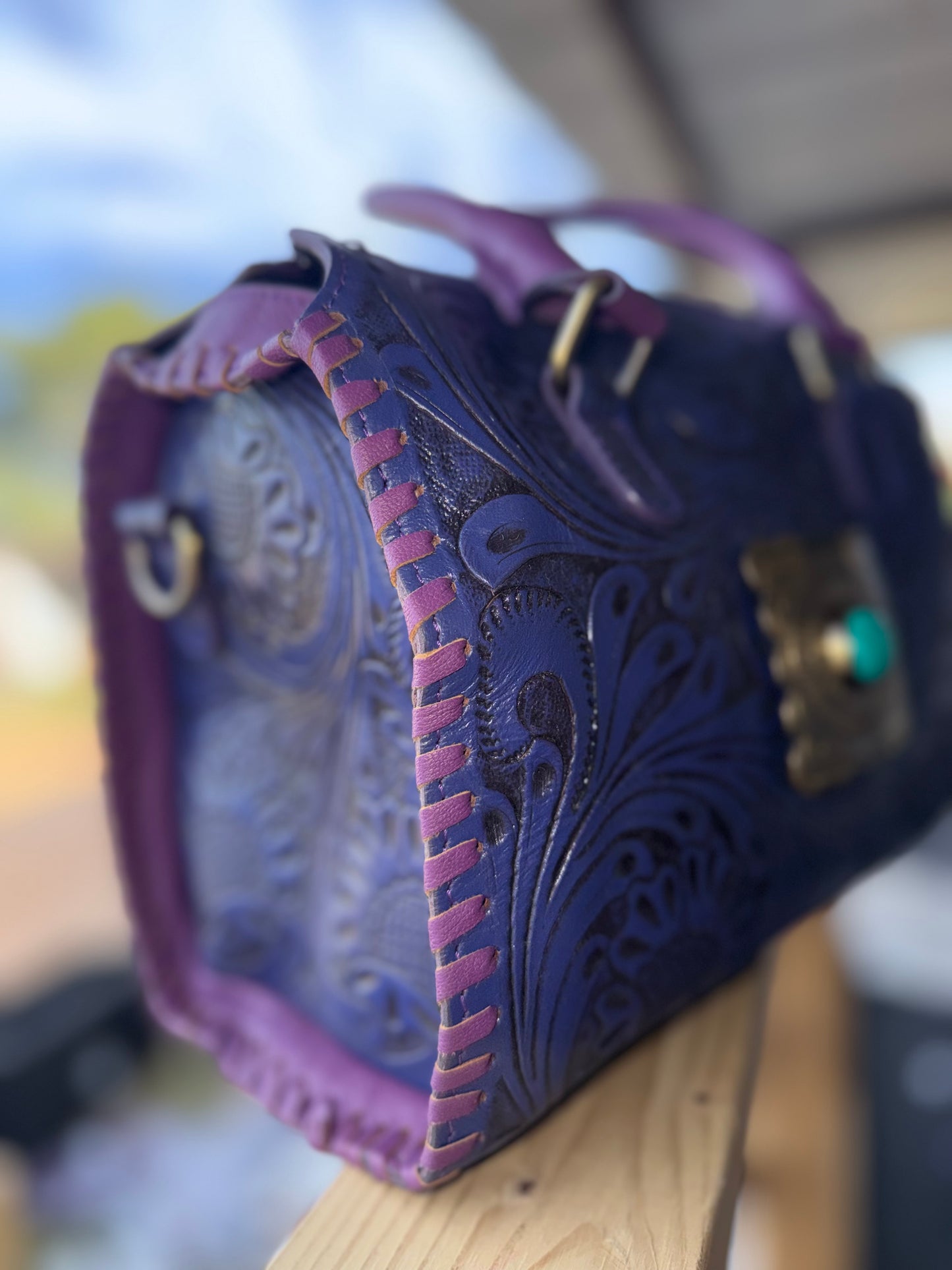 Purple Tooled Concho Speedy (Medium)
