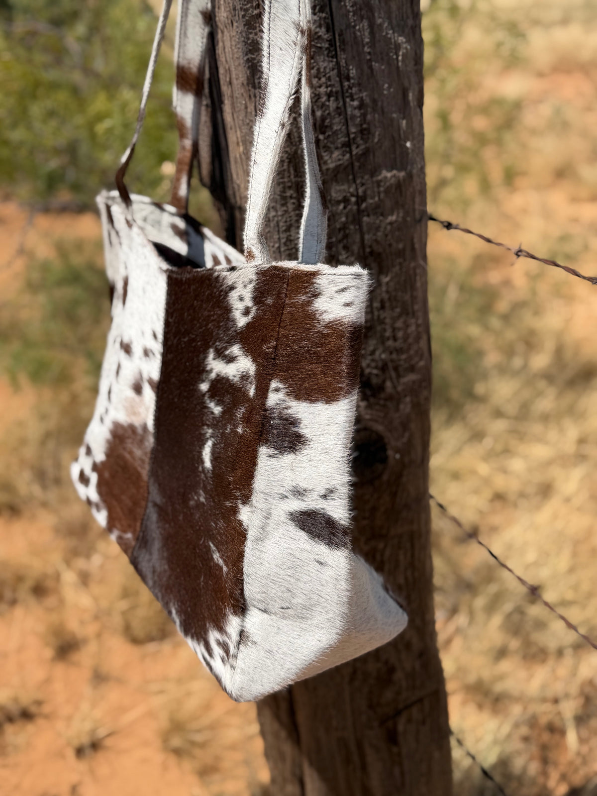 Catch All Cowhide Tote
