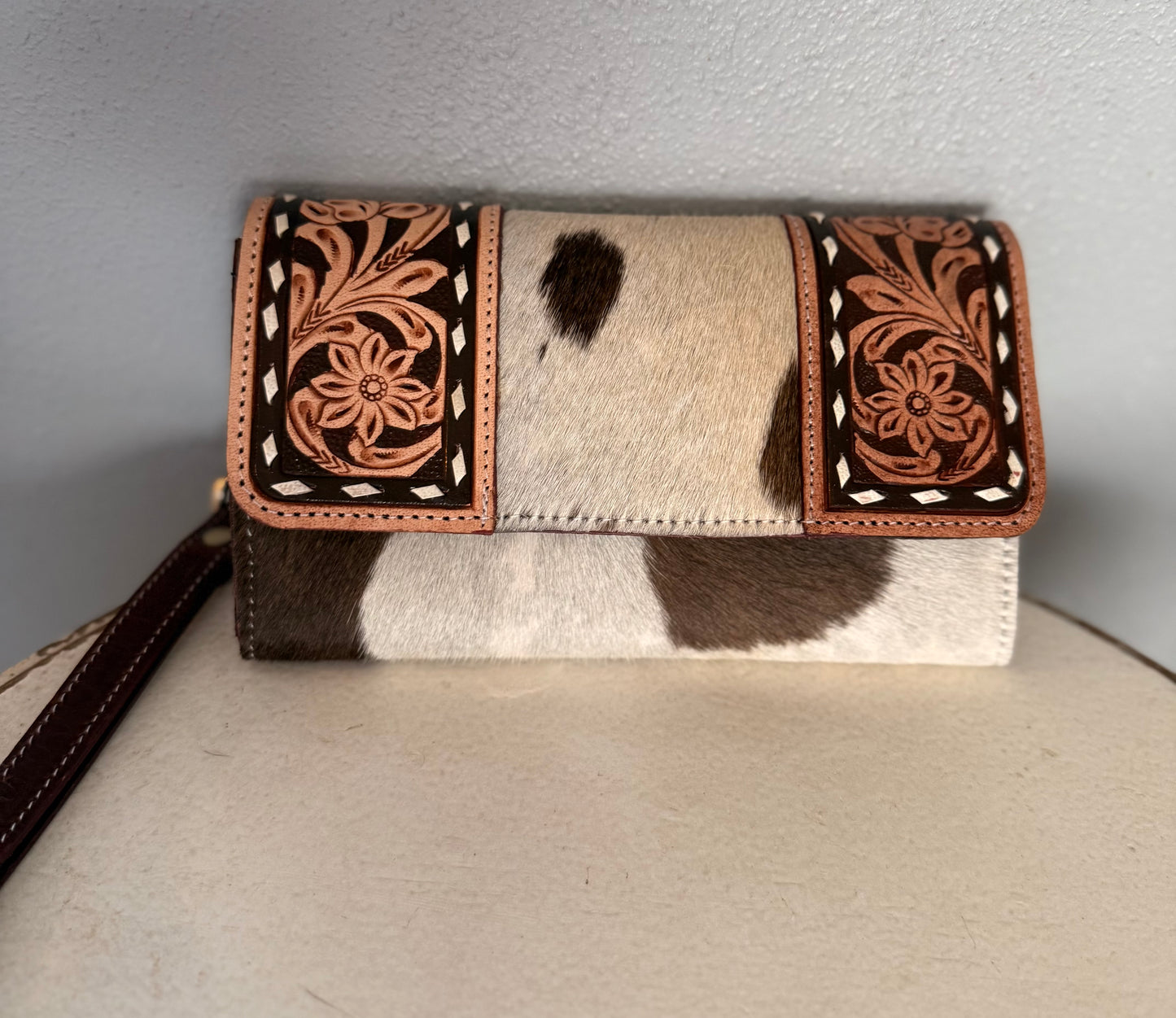 Cow Tag Wallet/ Wristlet