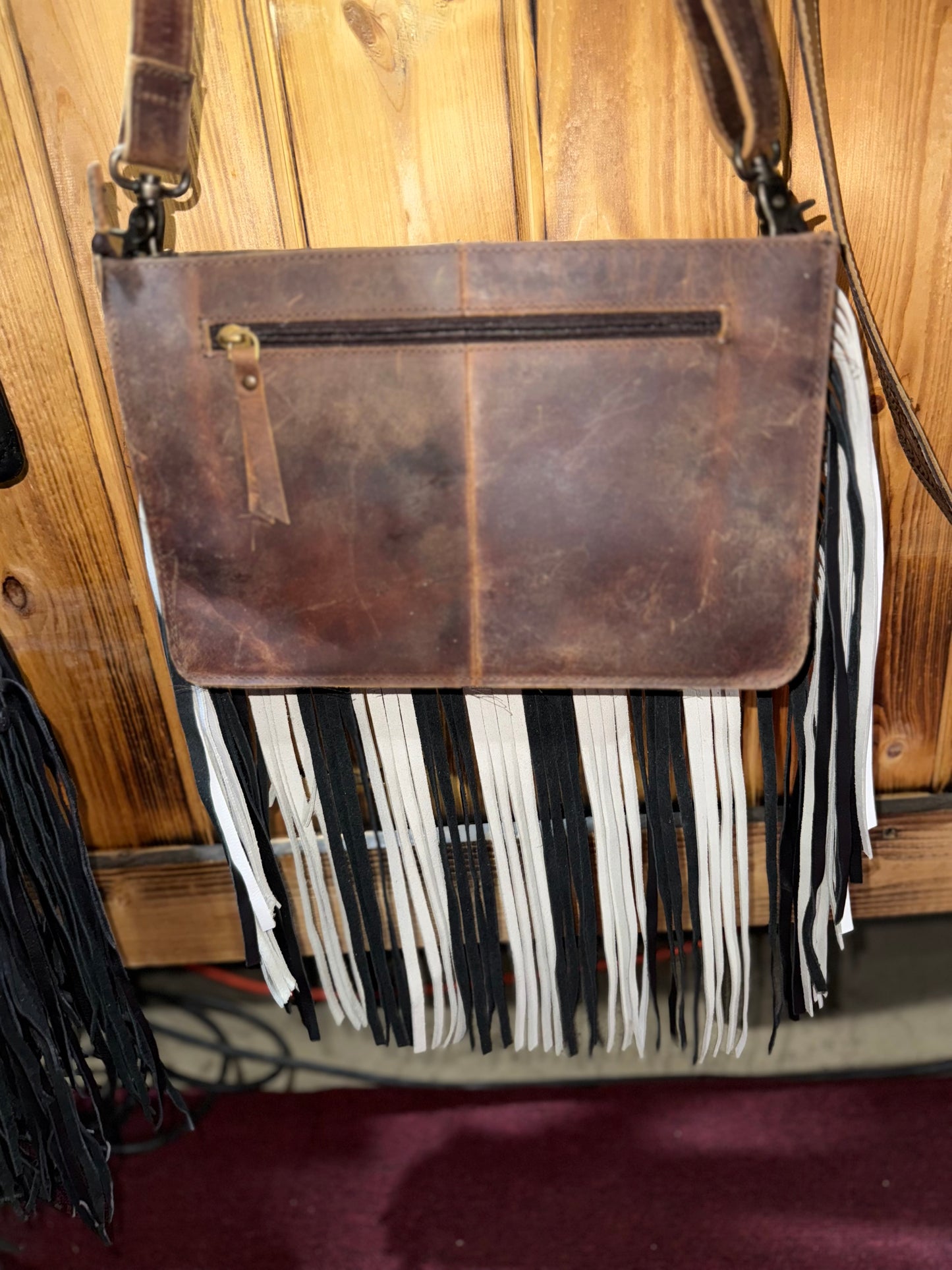 The Checkered Fringe Crossbody