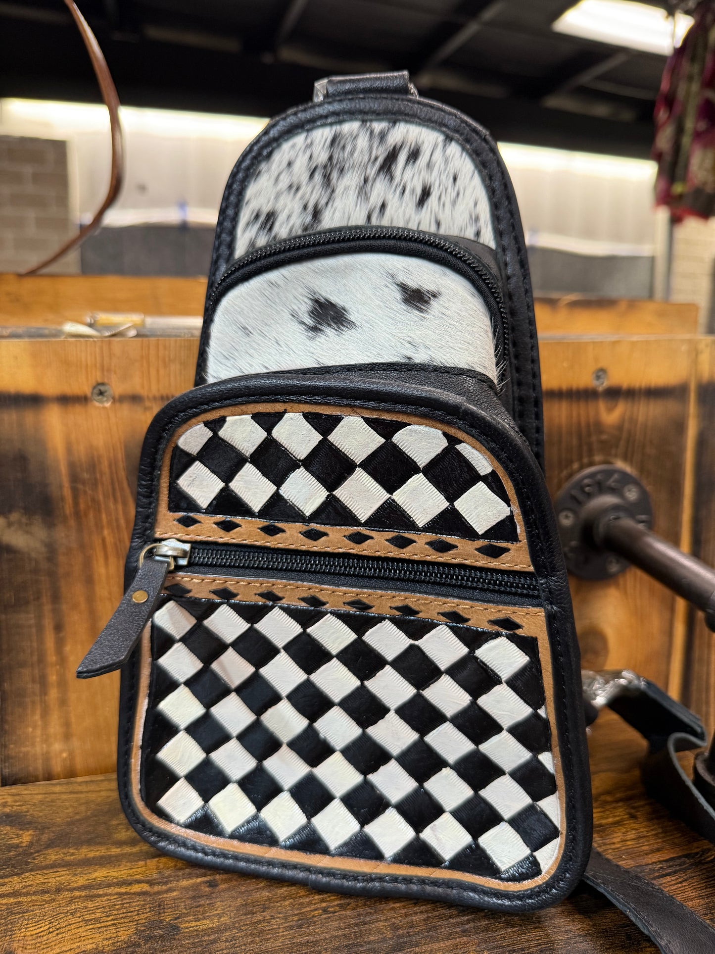 Checkered Crossbody