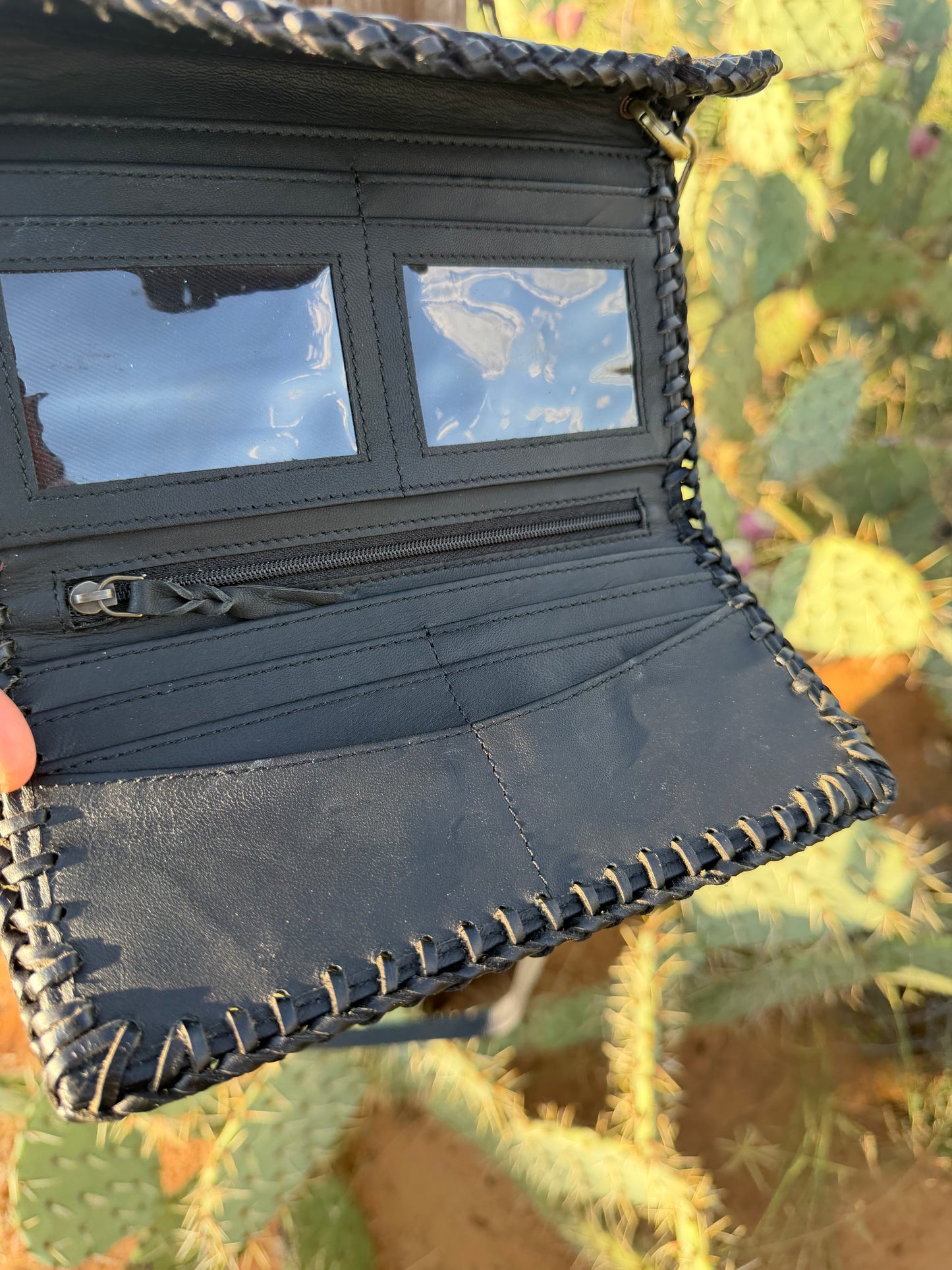 Turquoise Tooled Wallet Crossbody