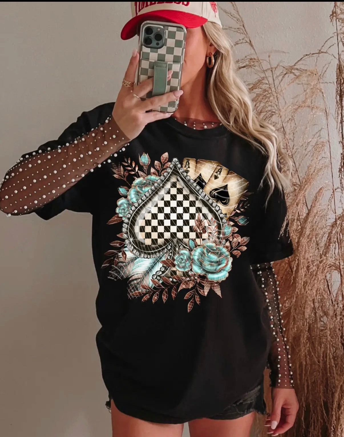 Checkered Spade Tee
