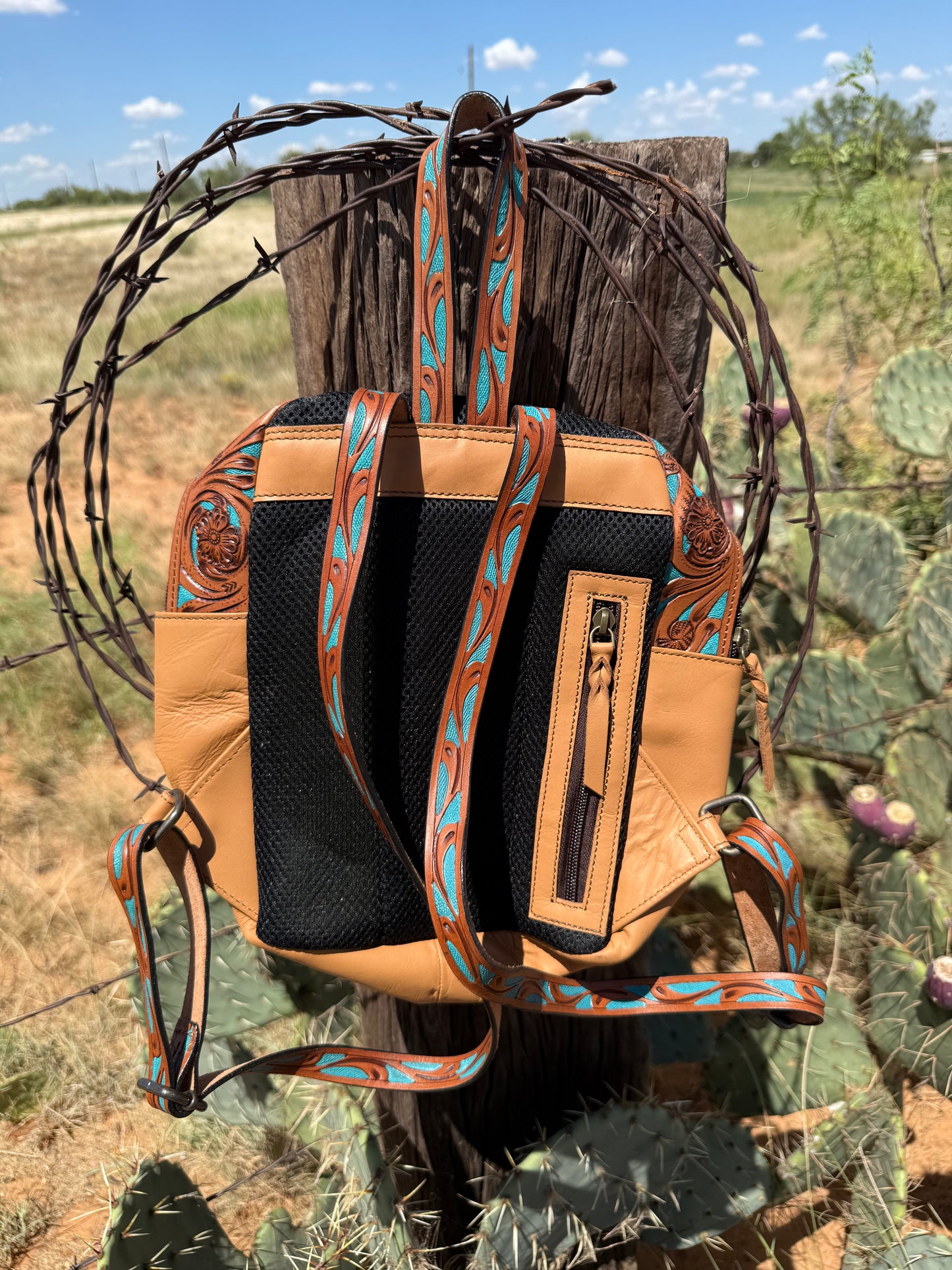 Turquoise inlay backpack