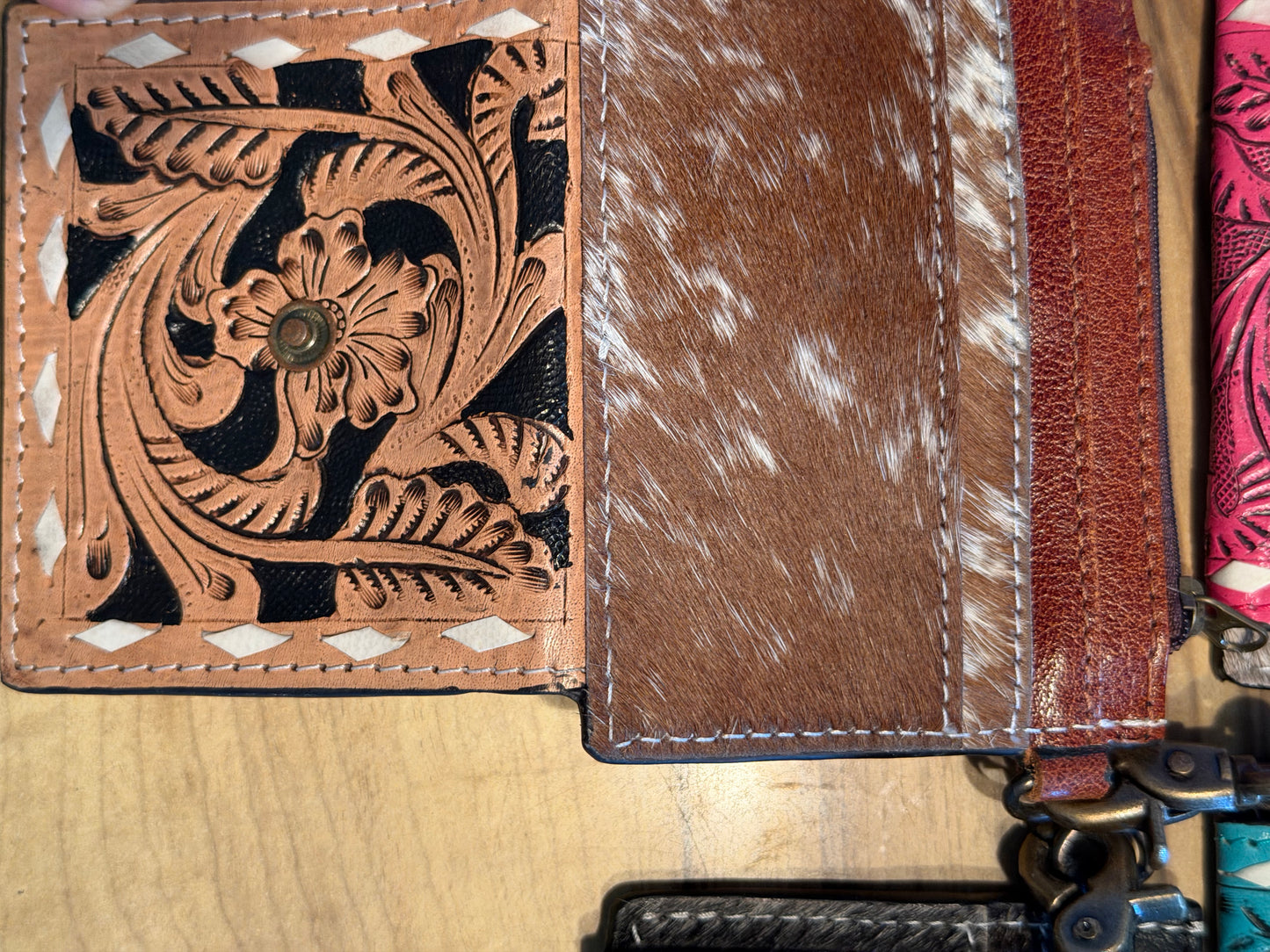 Tooled Card Holder Wristlet