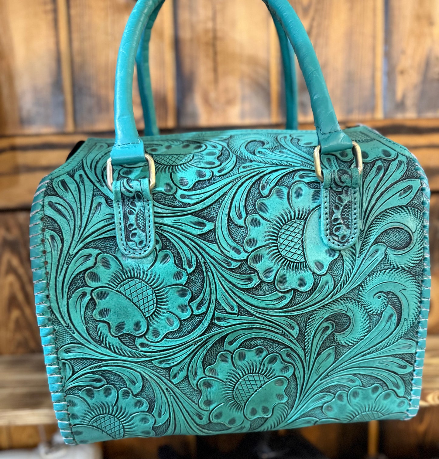Turquoise Tooled Large Speedy