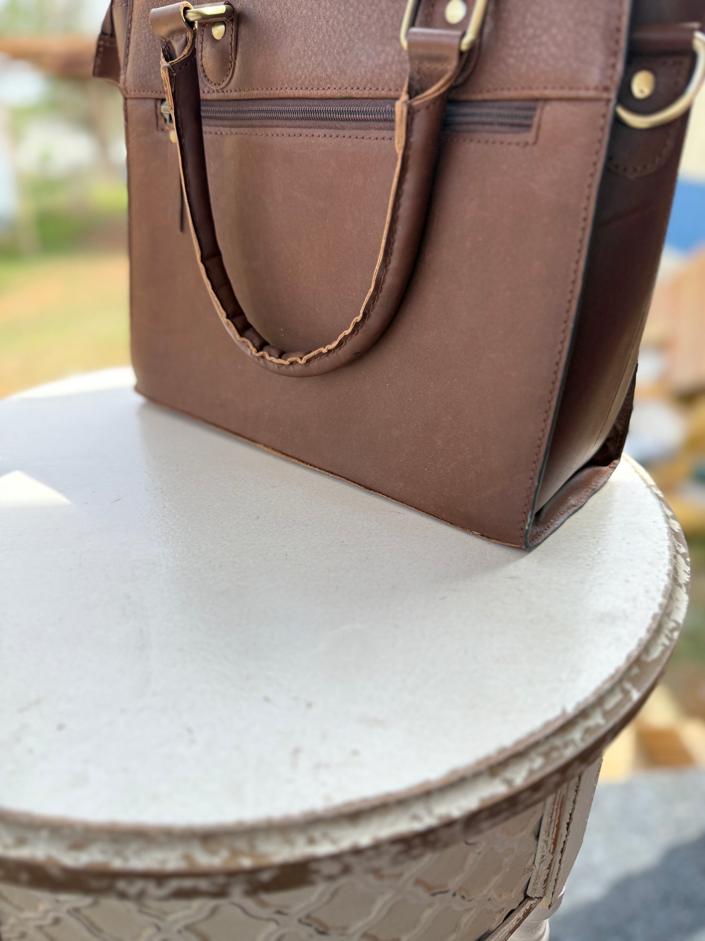 Saddle & Squares Purse
