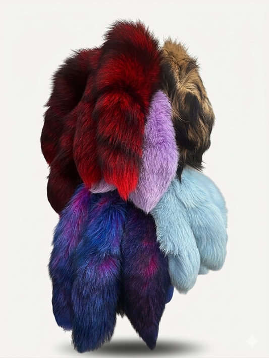 S-XL Ultra Realistic Fox Tail Key Chain-Purse Charm Luxury Faux Fur