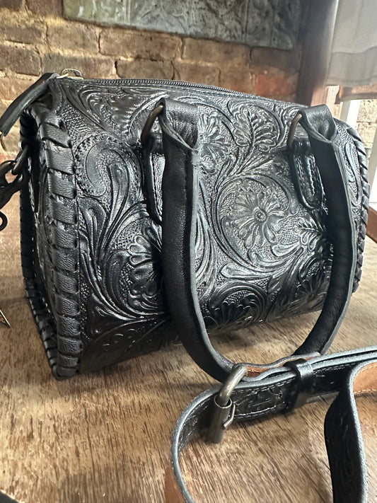 Medium Black Floral Speedy Bag