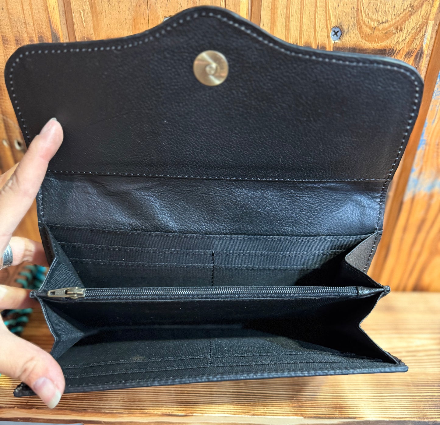 Chic Checkered Wallet