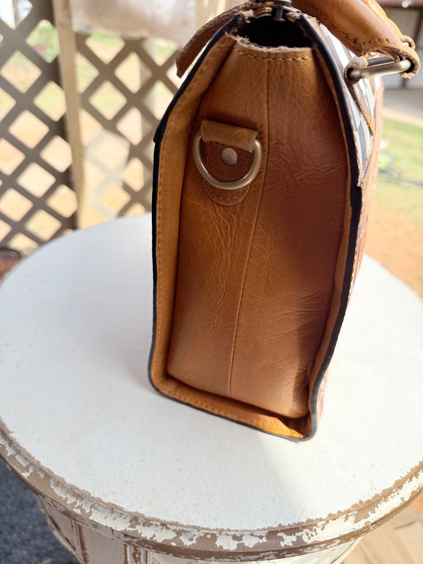 Saddle & Squares Purse