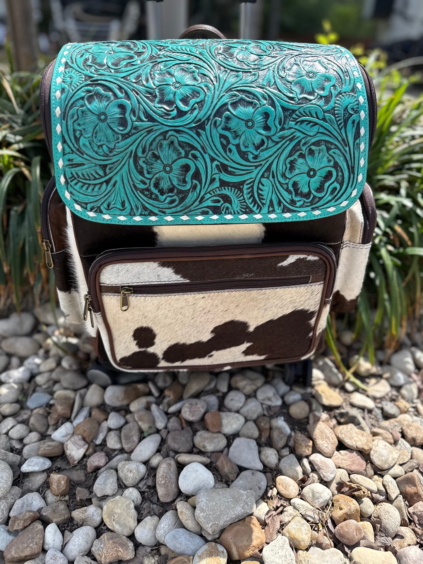 Turquoise Drifter Rolling Backpack