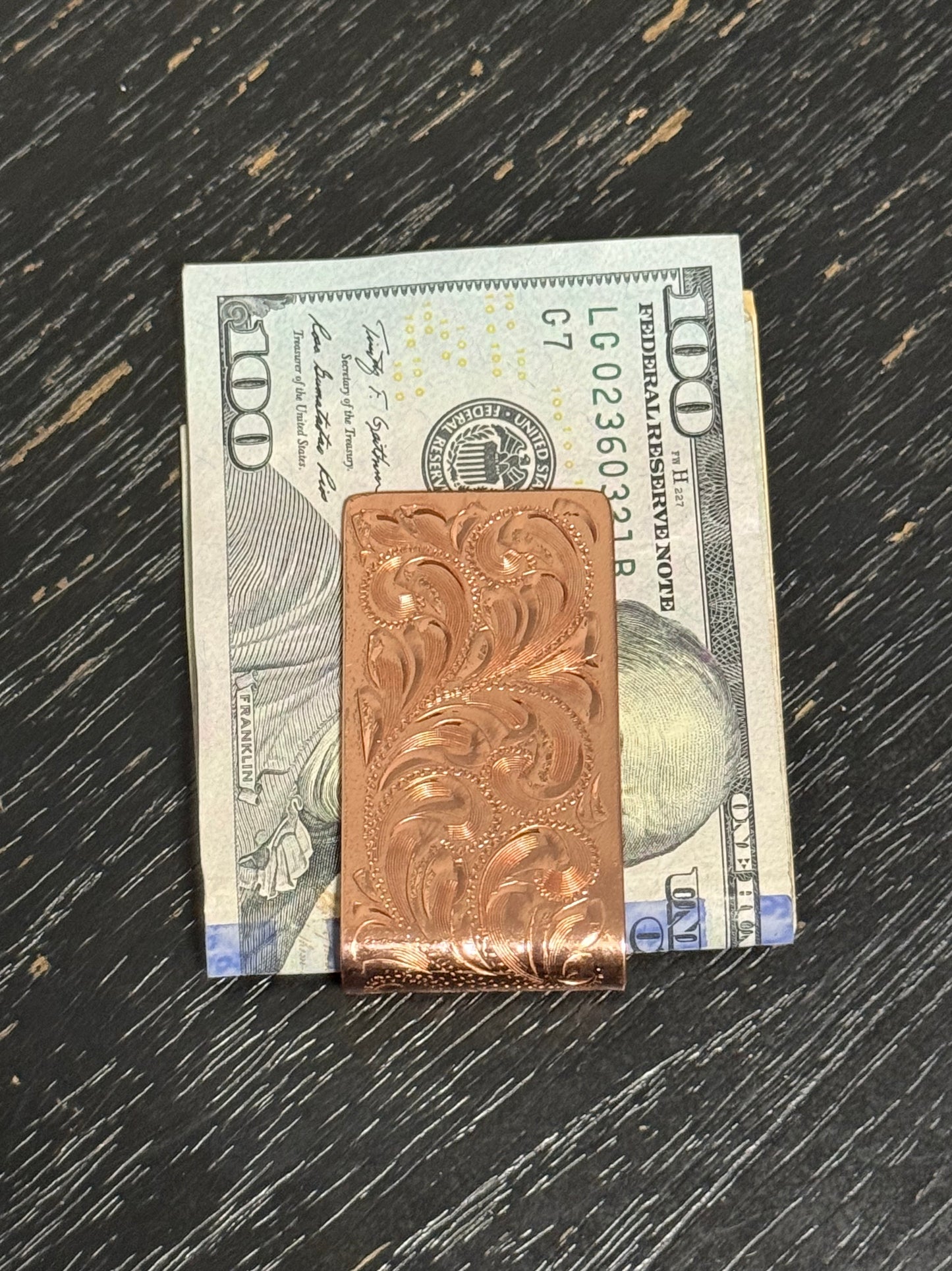 Western Hand Engraved Money Clips