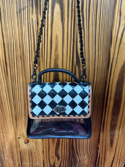 Midnight Harlequin Clear Crossbody