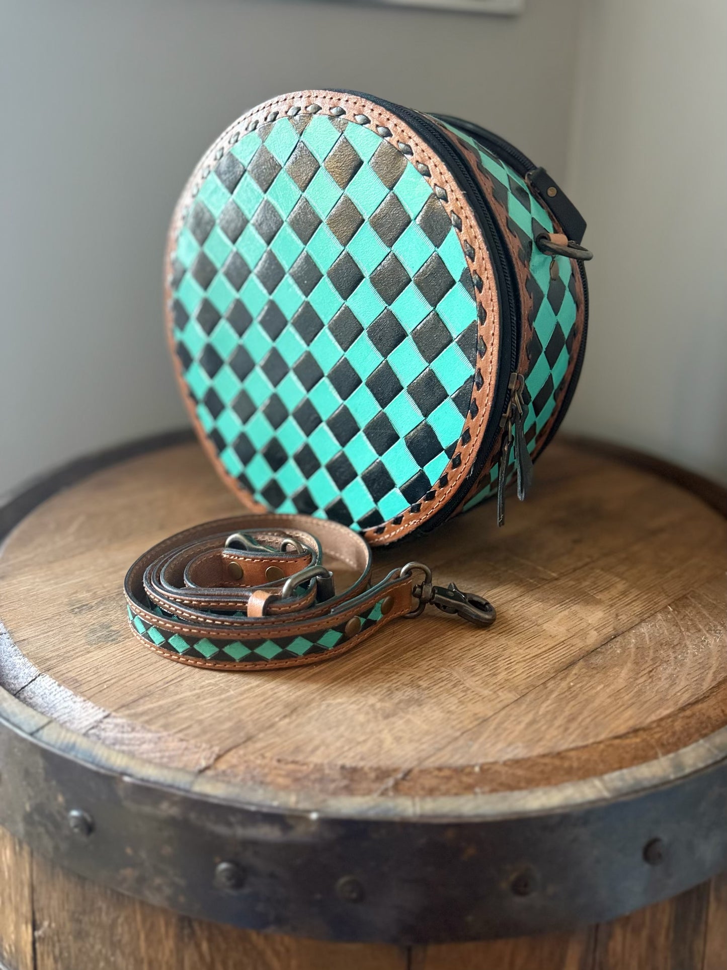 Checkered Turquoise Canteen