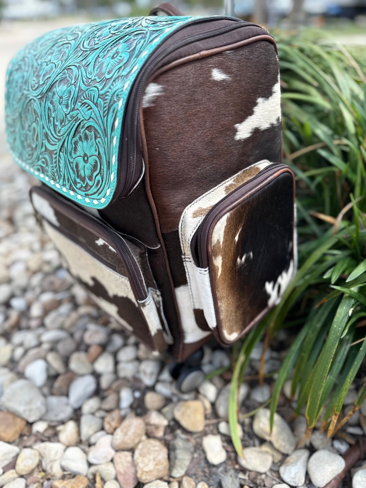 Turquoise Drifter Rolling Backpack