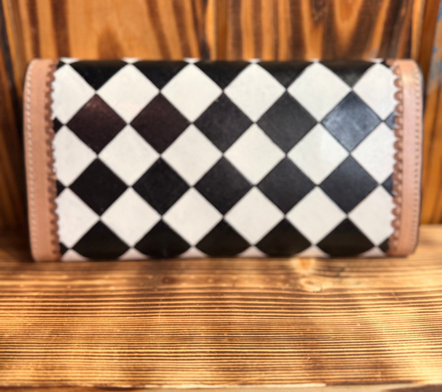 Chic Checkered Wallet