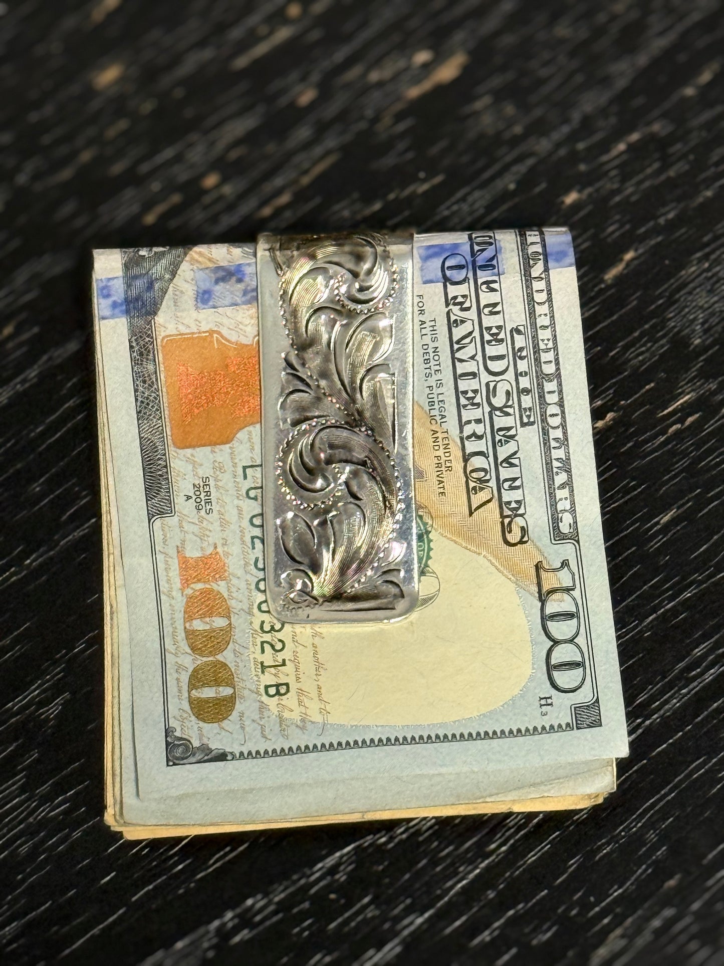 Western Hand Engraved Money Clips