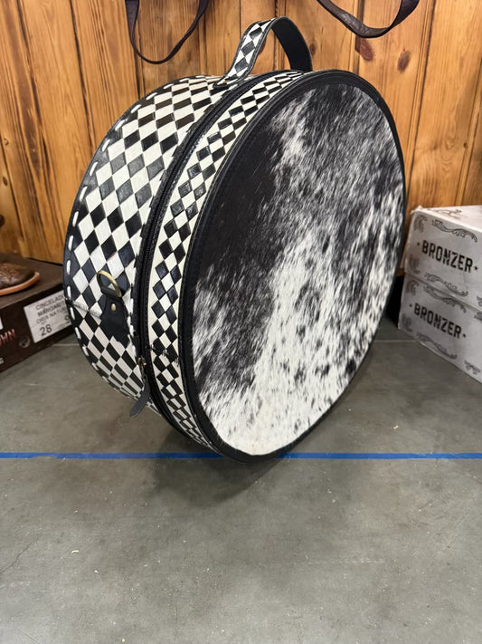 Checkered XL Hat Box