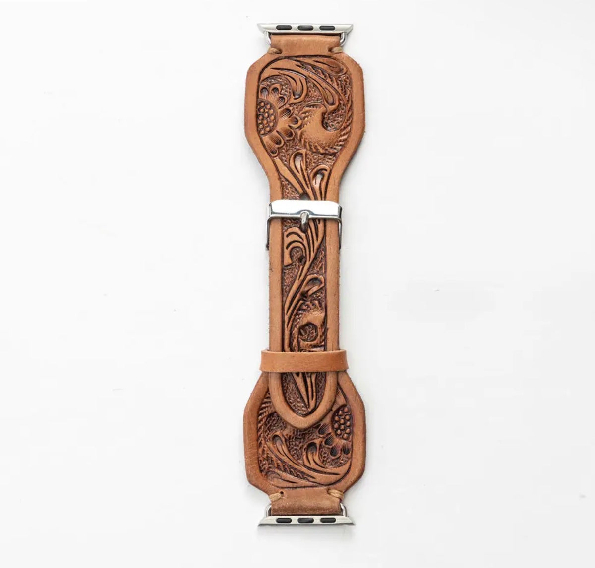 Tooled Leather Apple Watch Band