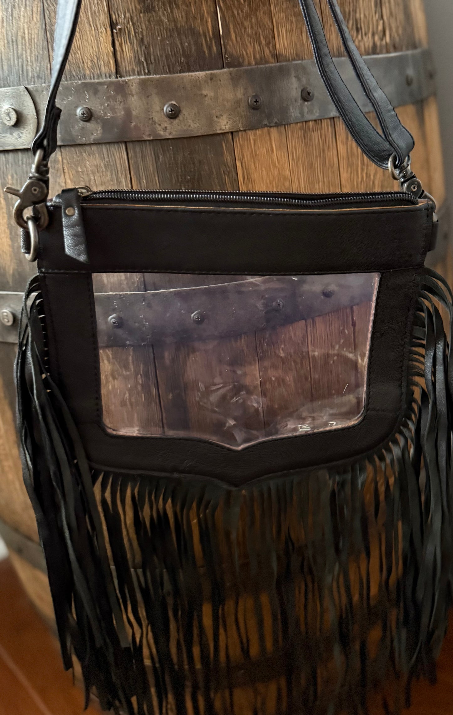 Midnight Harlequin Clear Crossbody