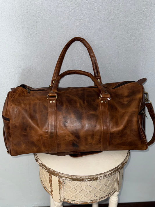 Full Leather Weekender