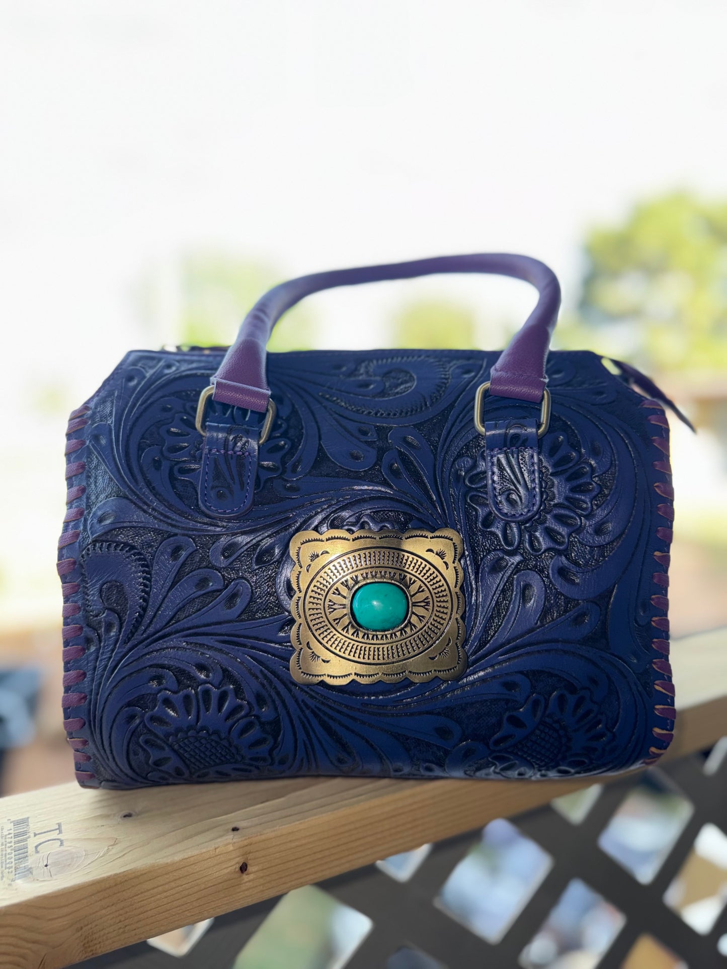 Purple Tooled Concho Speedy (Medium)