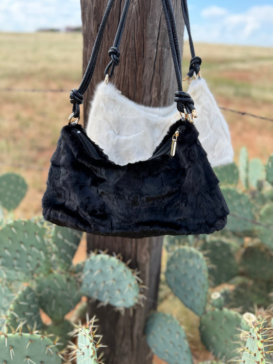 Faux Mink Hand Bag (2 Colors)