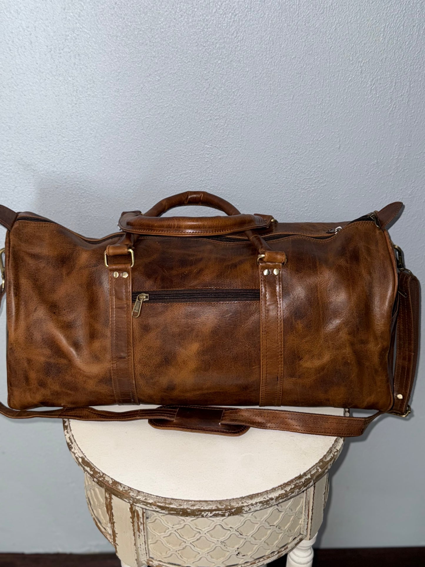 Full Leather Weekender