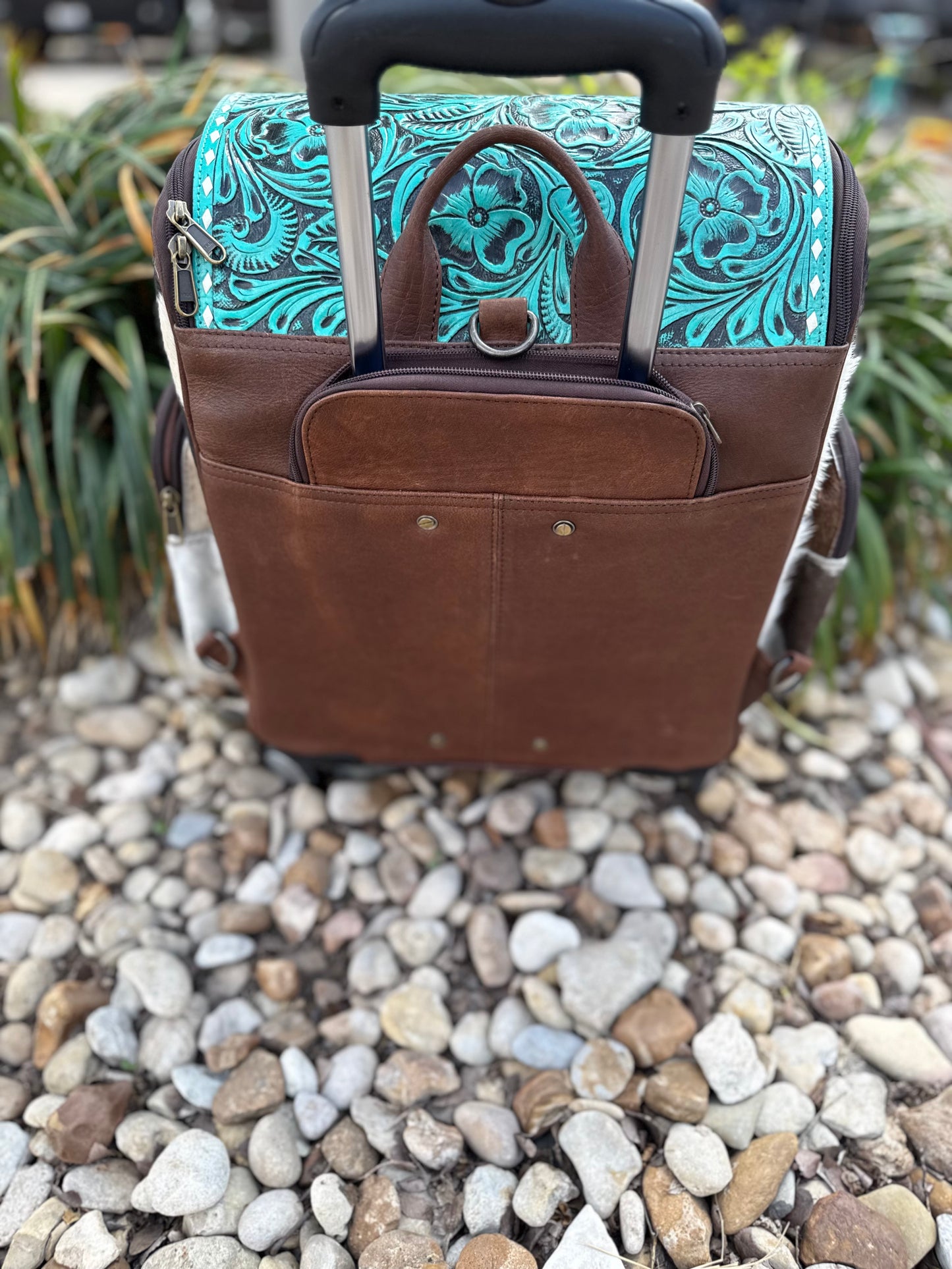 Turquoise Drifter Rolling Backpack