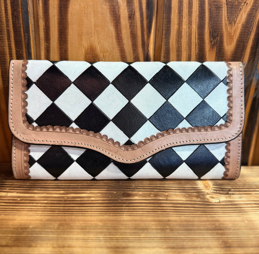 Chic Checkered Wallet