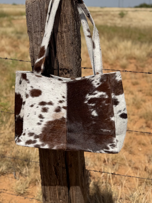 Catch All Cowhide Tote