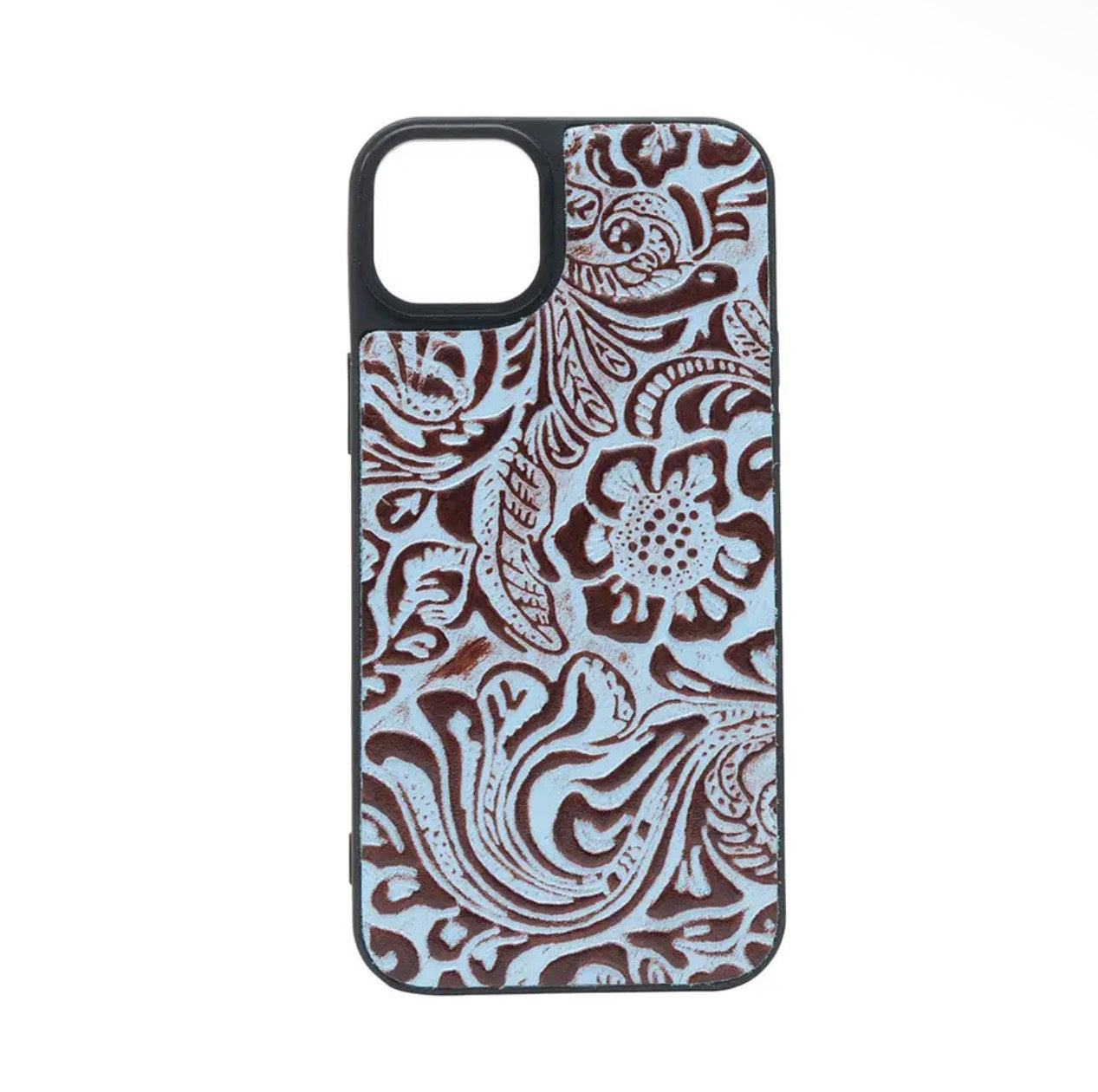 Turquoise Embossed Iphone Case (15 Pro, Pro Max & Plus)