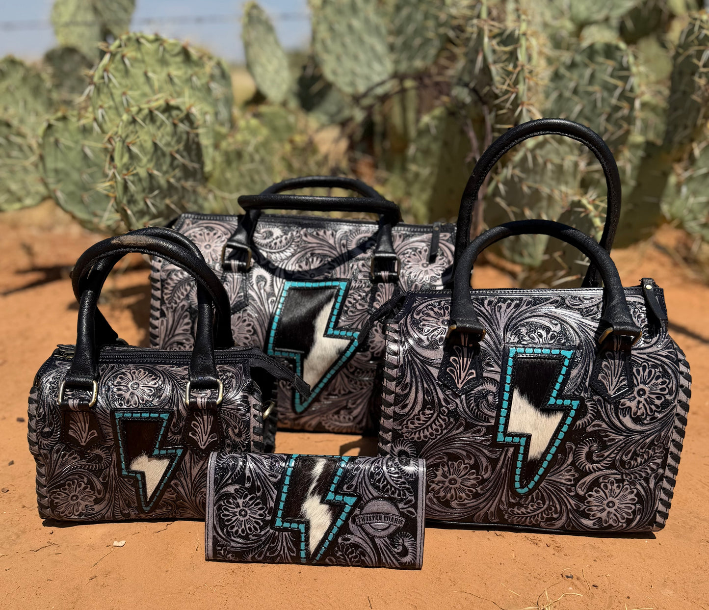Cowhide Thunderbolt Speedy (3 Sizes)