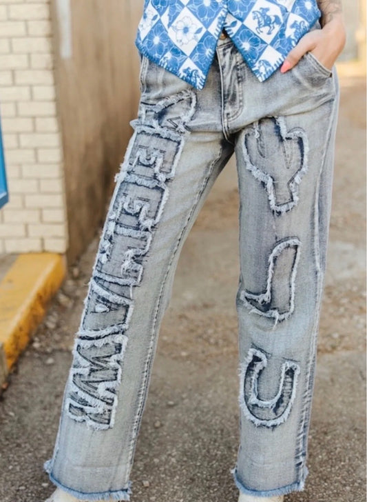 Vintage Wash Yeehaw Jeans