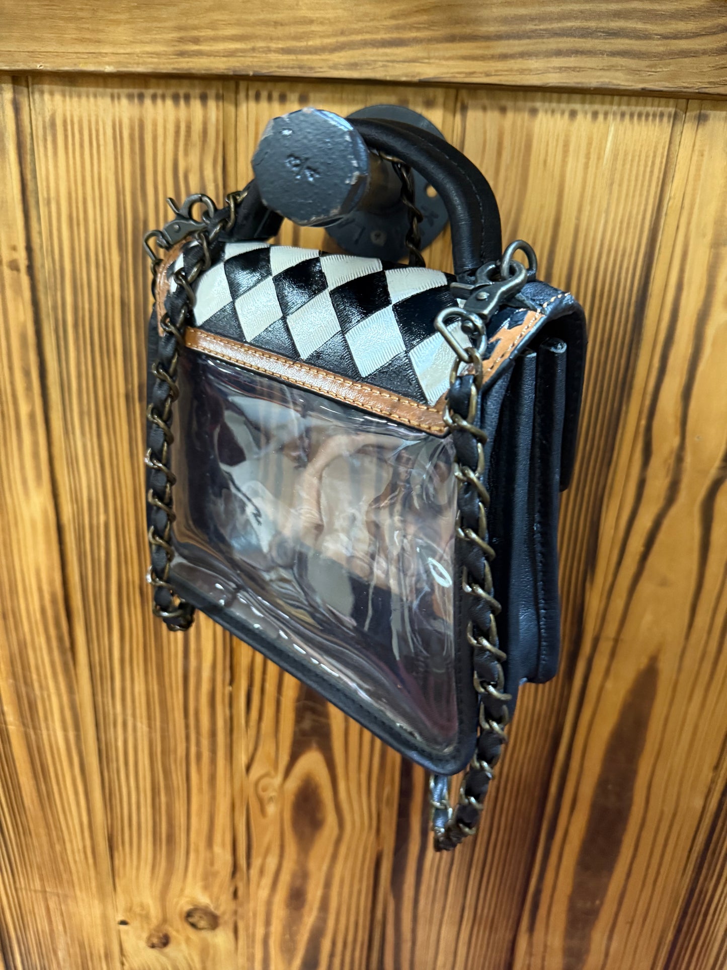 Midnight Harlequin Clear Crossbody