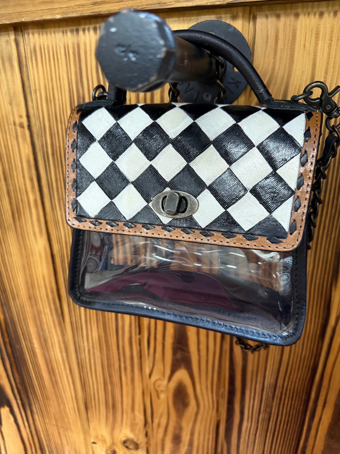 Midnight Harlequin Clear Crossbody