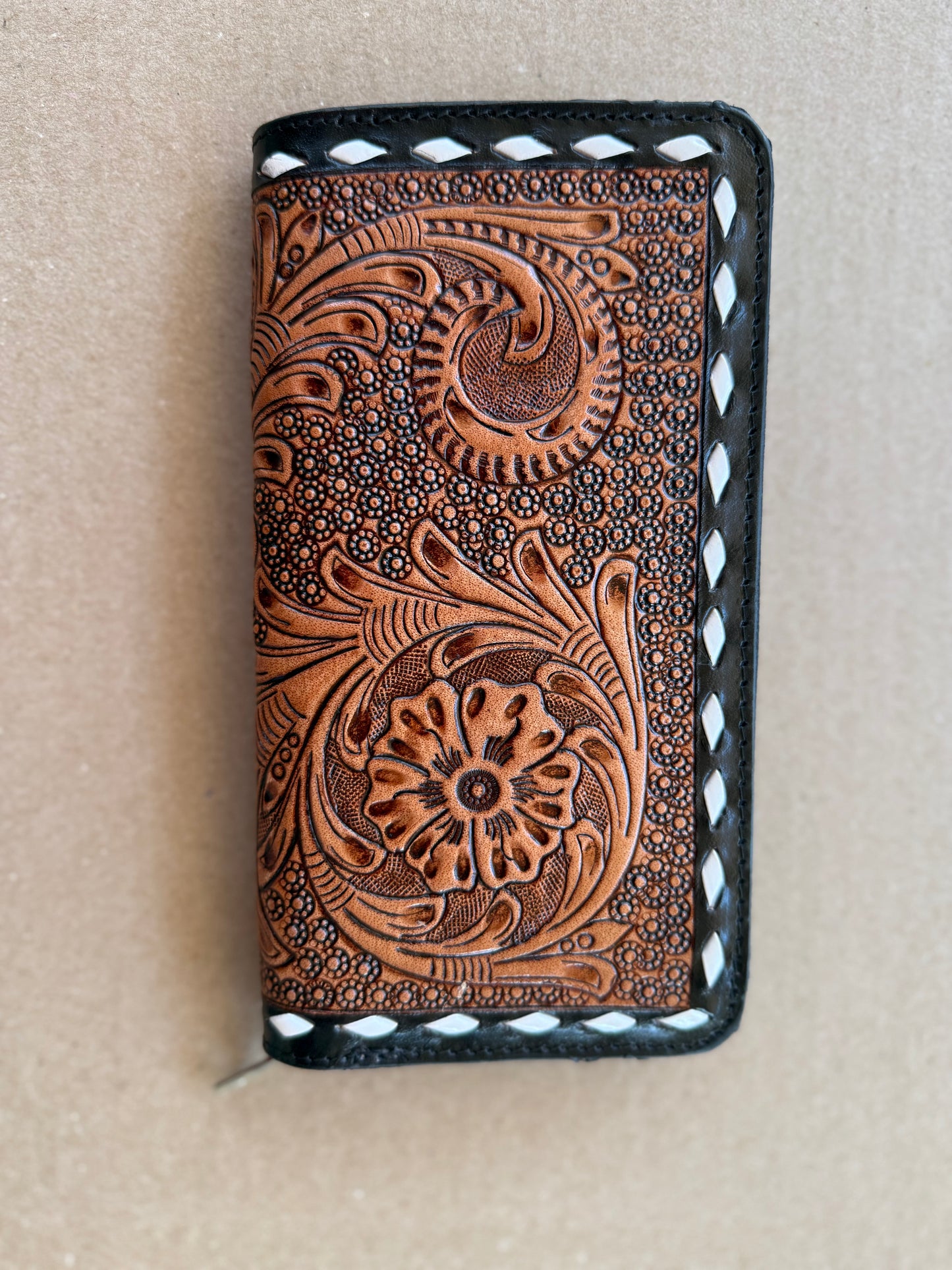 Laura Tooled Zip Wallet