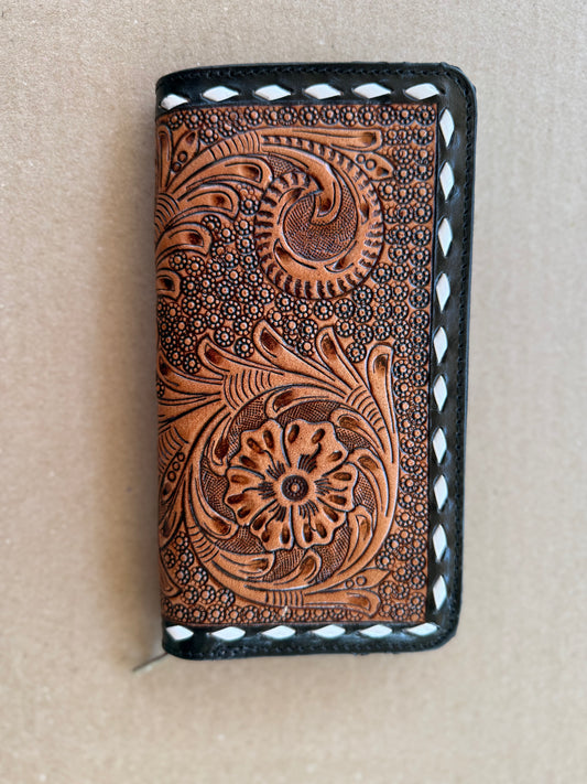 Laura Tooled Zip Wallet