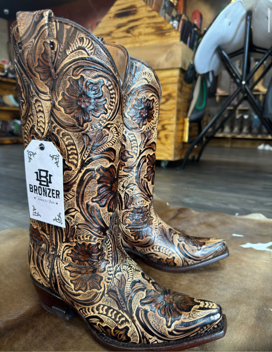 Outlaw Floral Snipped Toe Women’s Boots