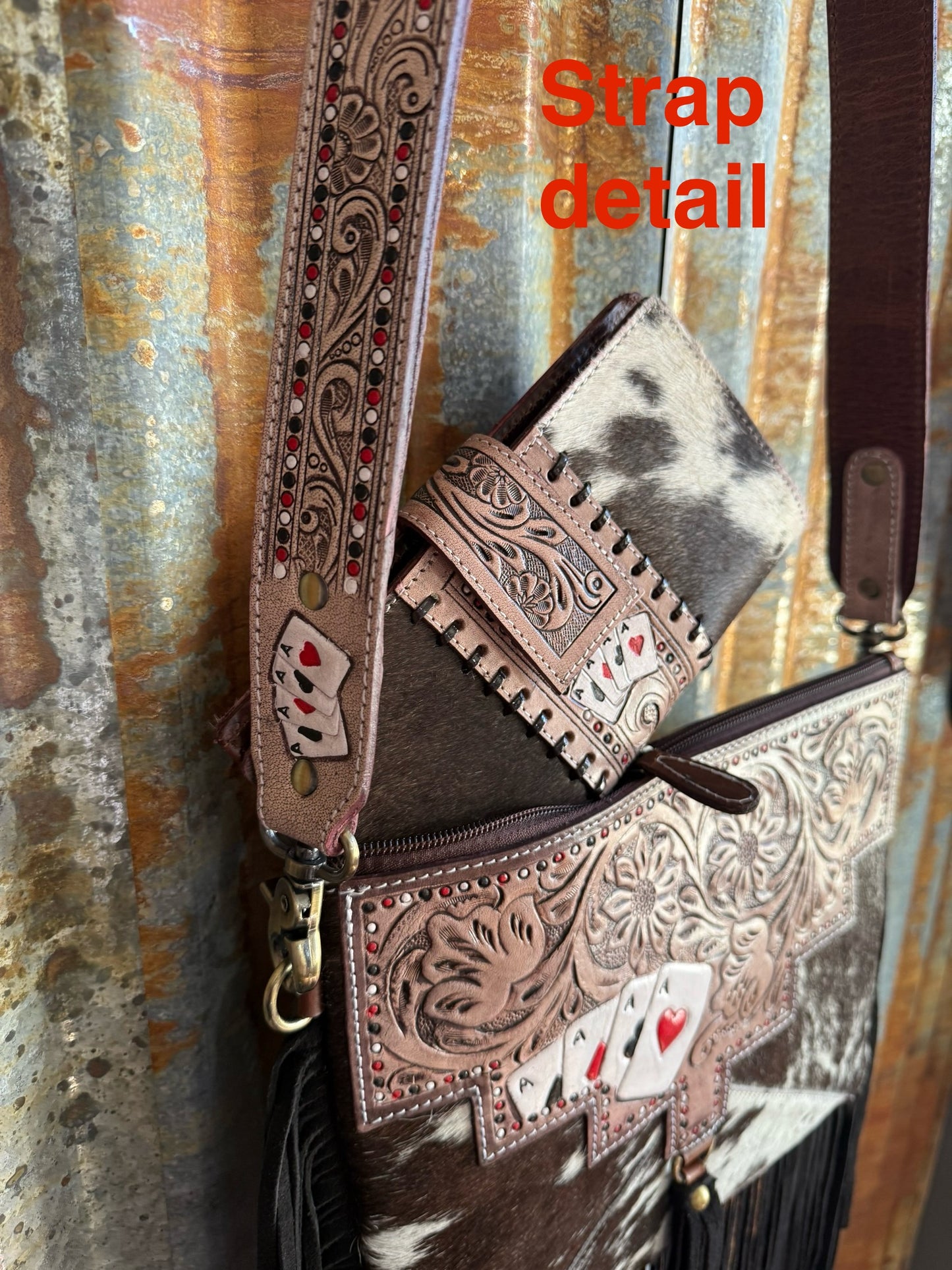 The Ace Tooled Leather Cowhide Bag