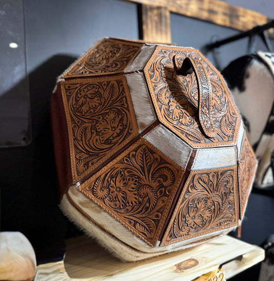 Tooled Hard Case Hat Box