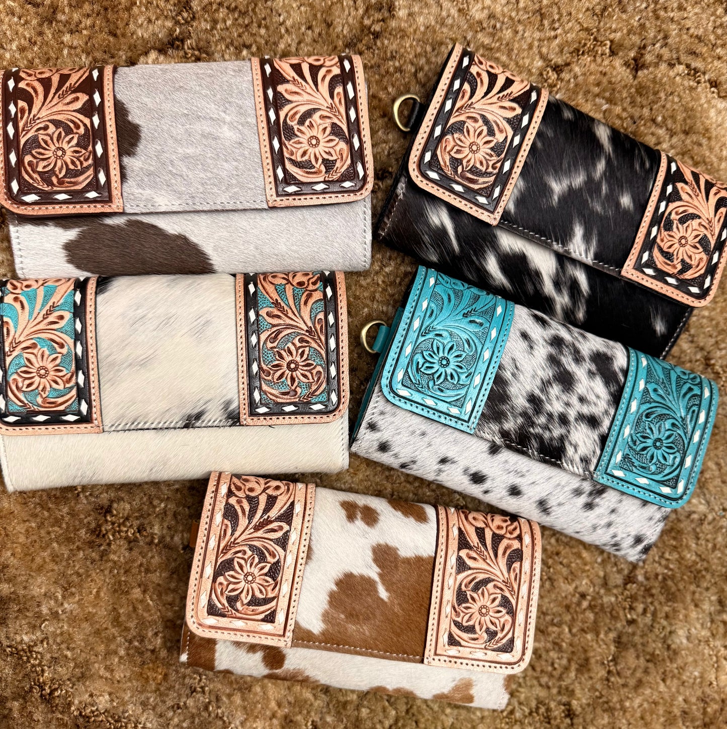 Cow Tag Wallet/ Wristlet