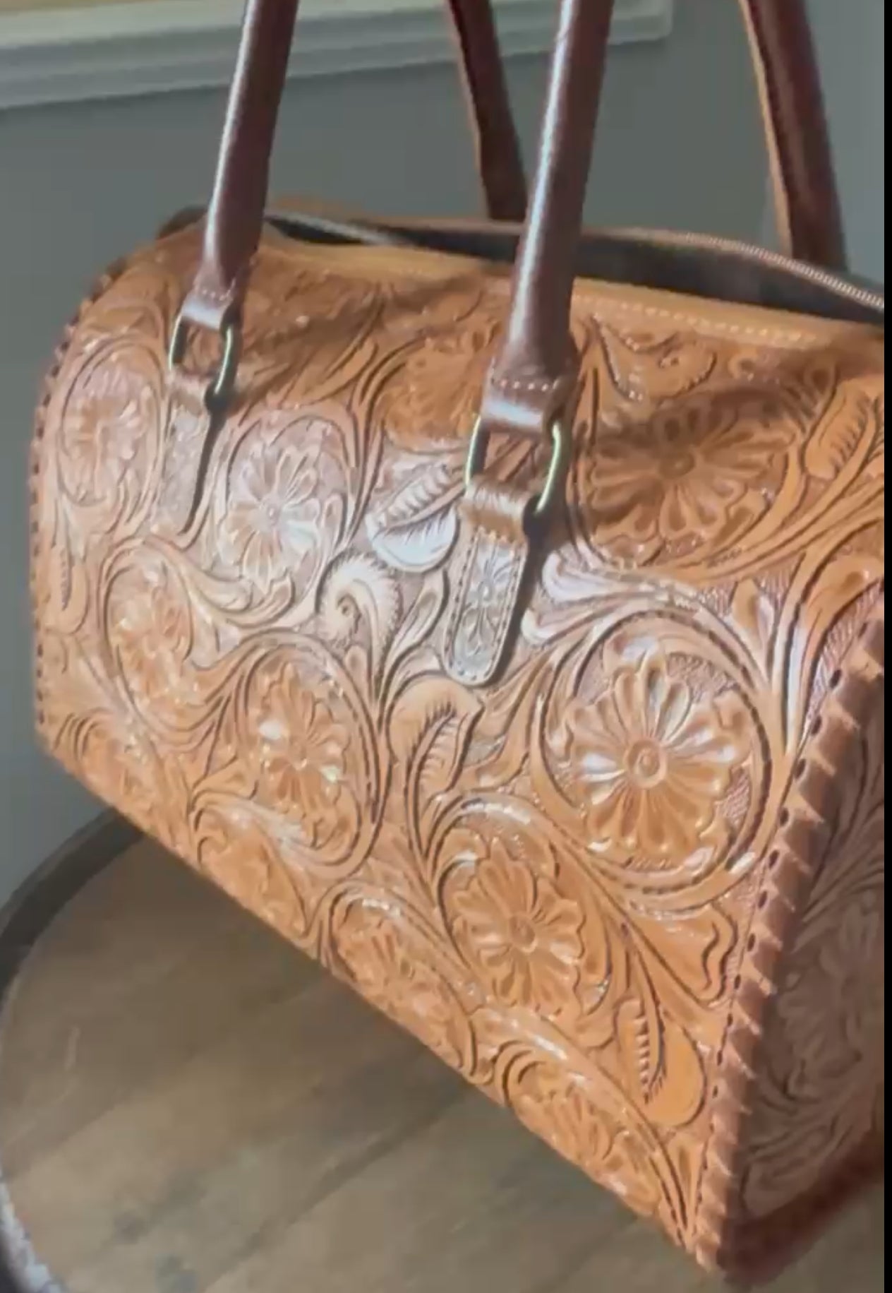 Harley Tooled Leather Speedy (Large)