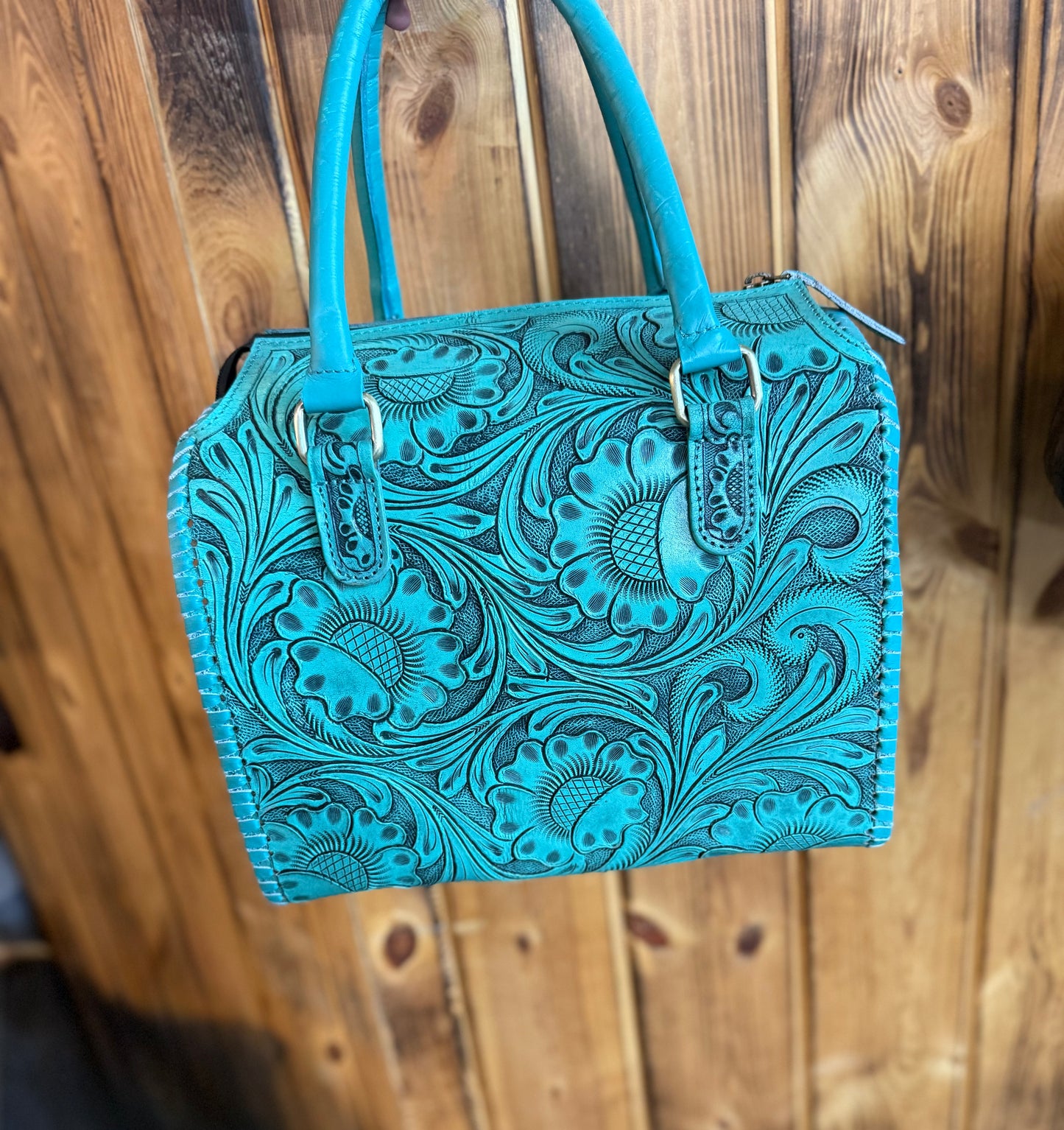 Turquoise Tooled Large Speedy