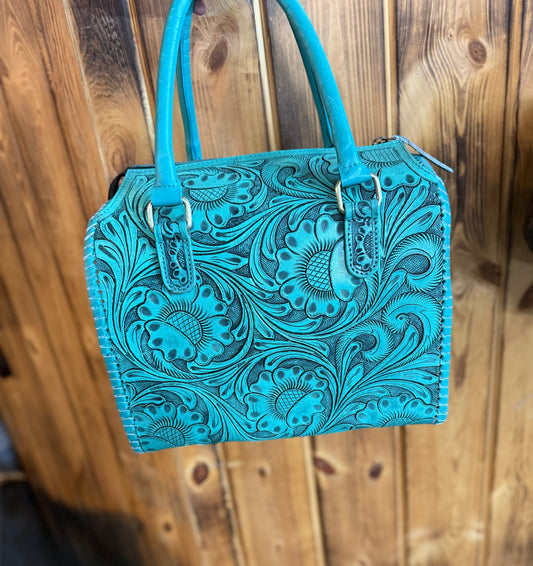 Turquoise Tooled Large Speedy