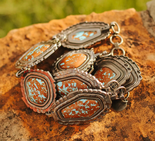 Turquoise Marble Stone Belts