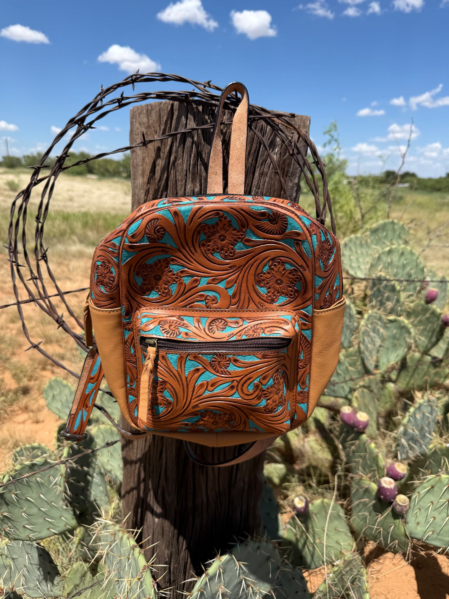 Turquoise inlay backpack