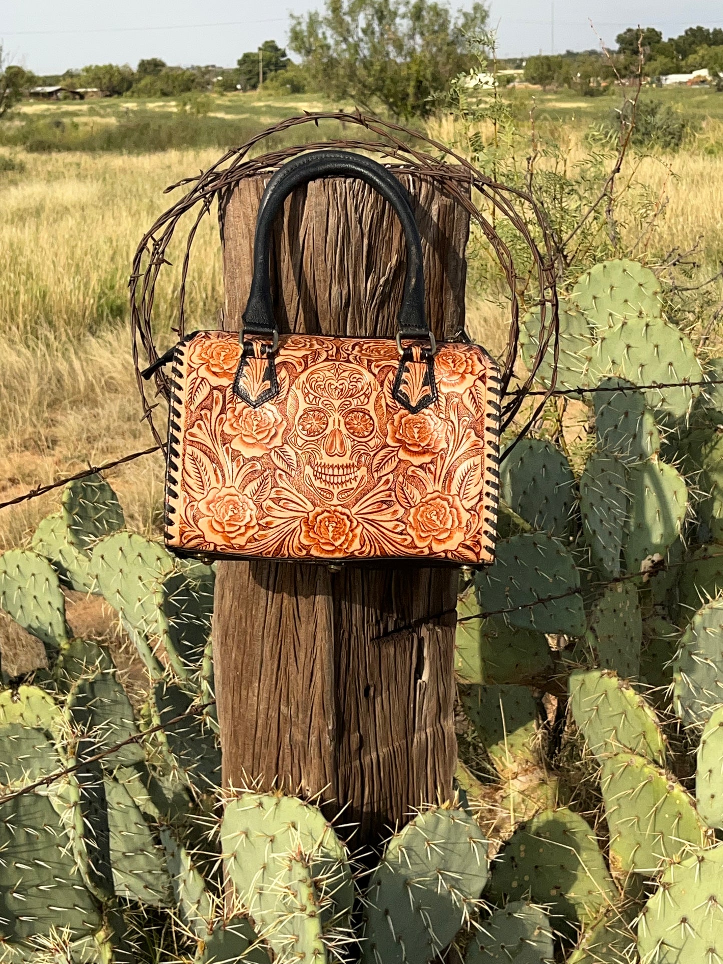 Bone & Briar Speedy Hand tooled Handbag