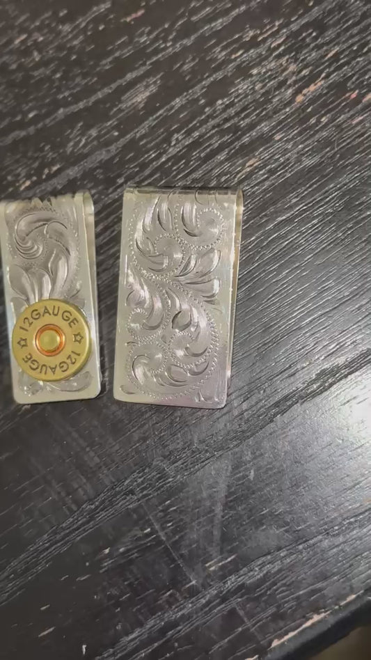 Western Hand Engraved Money Clips